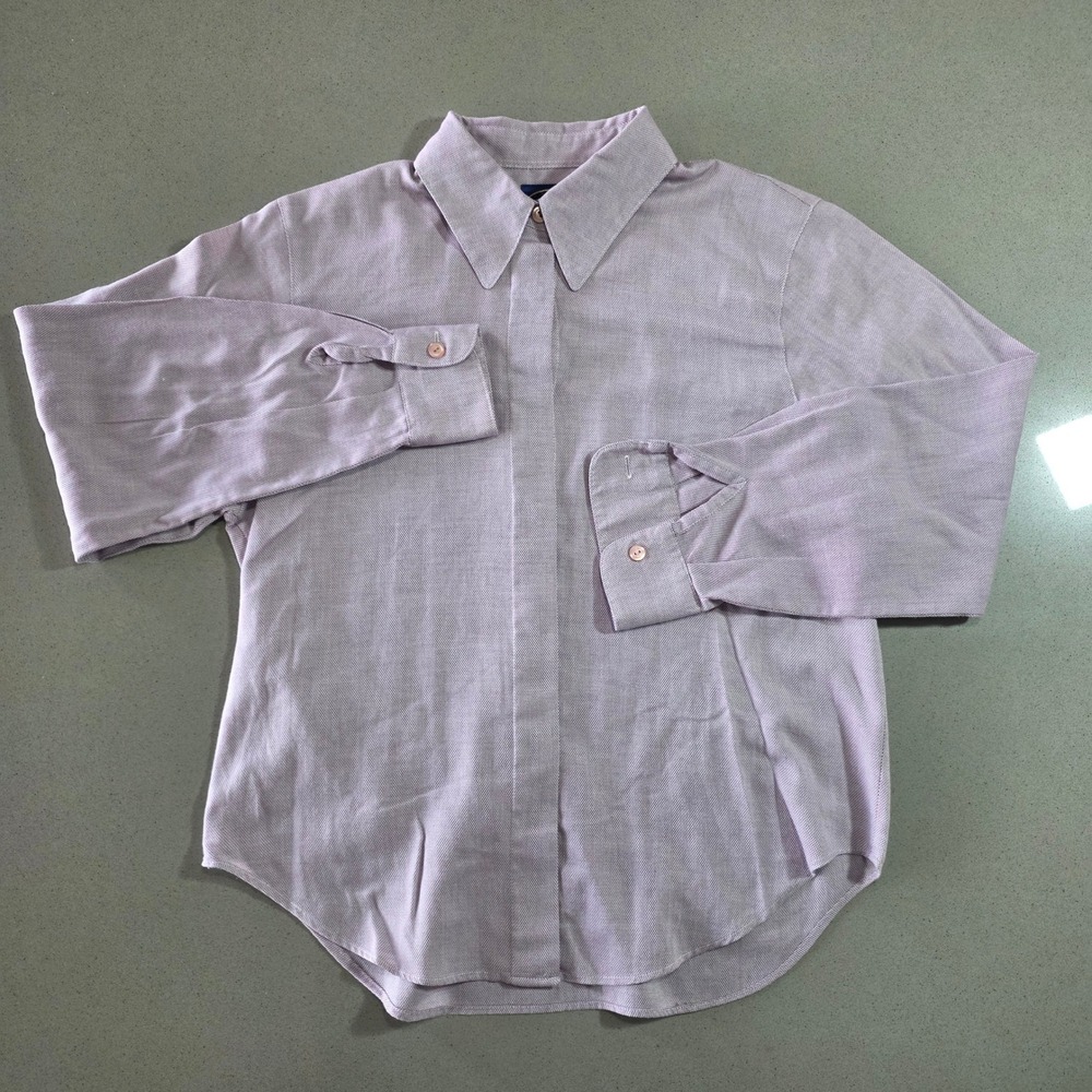 Chelsea Campbell Petite Light Purple Button Down Shirt Blouse Size 6 Long Sleeve